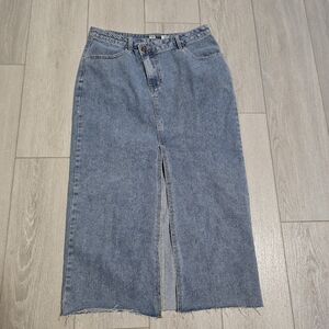 Happily Grey Long Denim Skirt Juniors 11